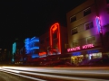 .., Florida, Miami Beach - Ocean Drive - Look along by night