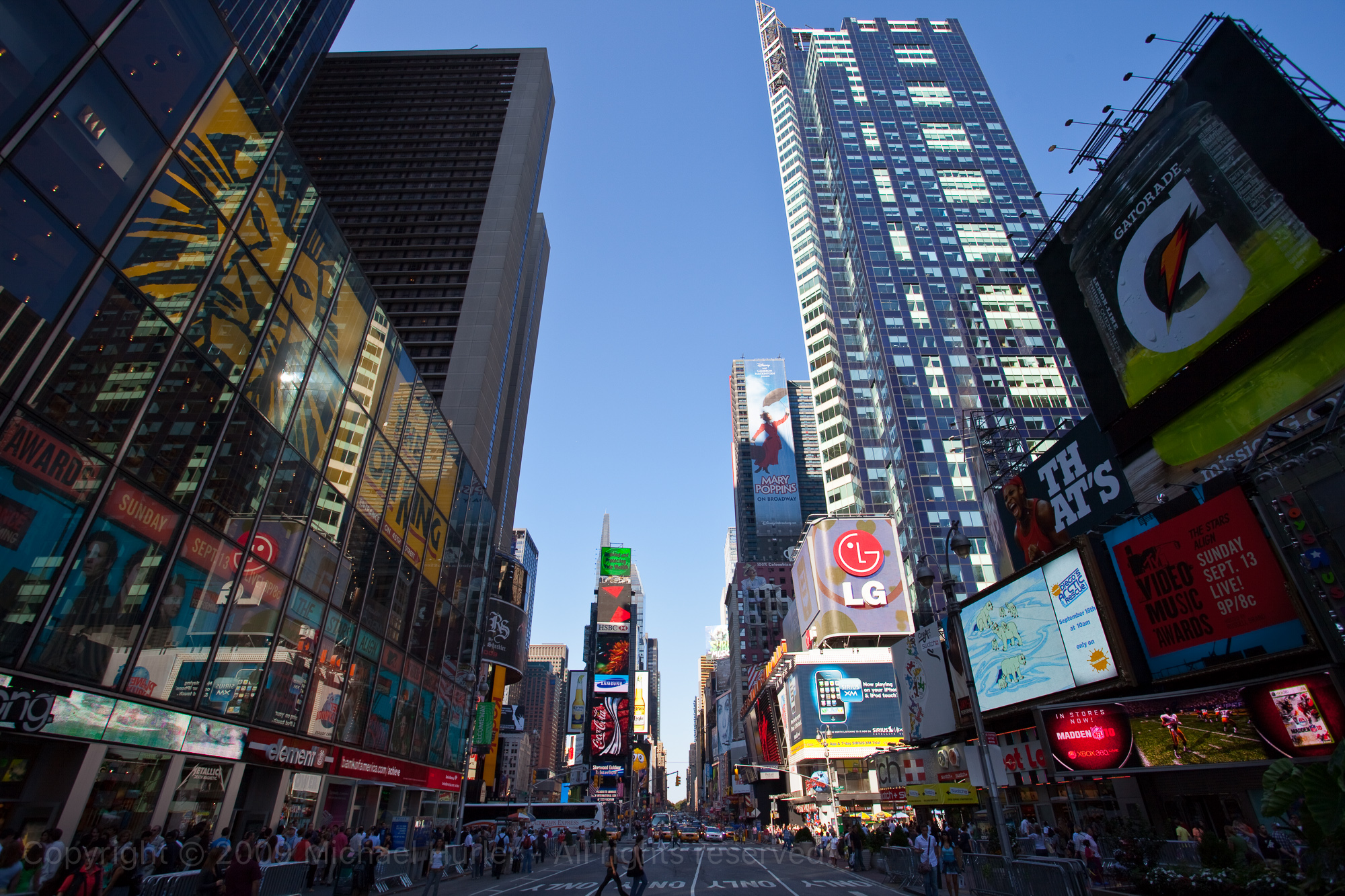 13.09.2009, New York und Chicago, Am Times Square