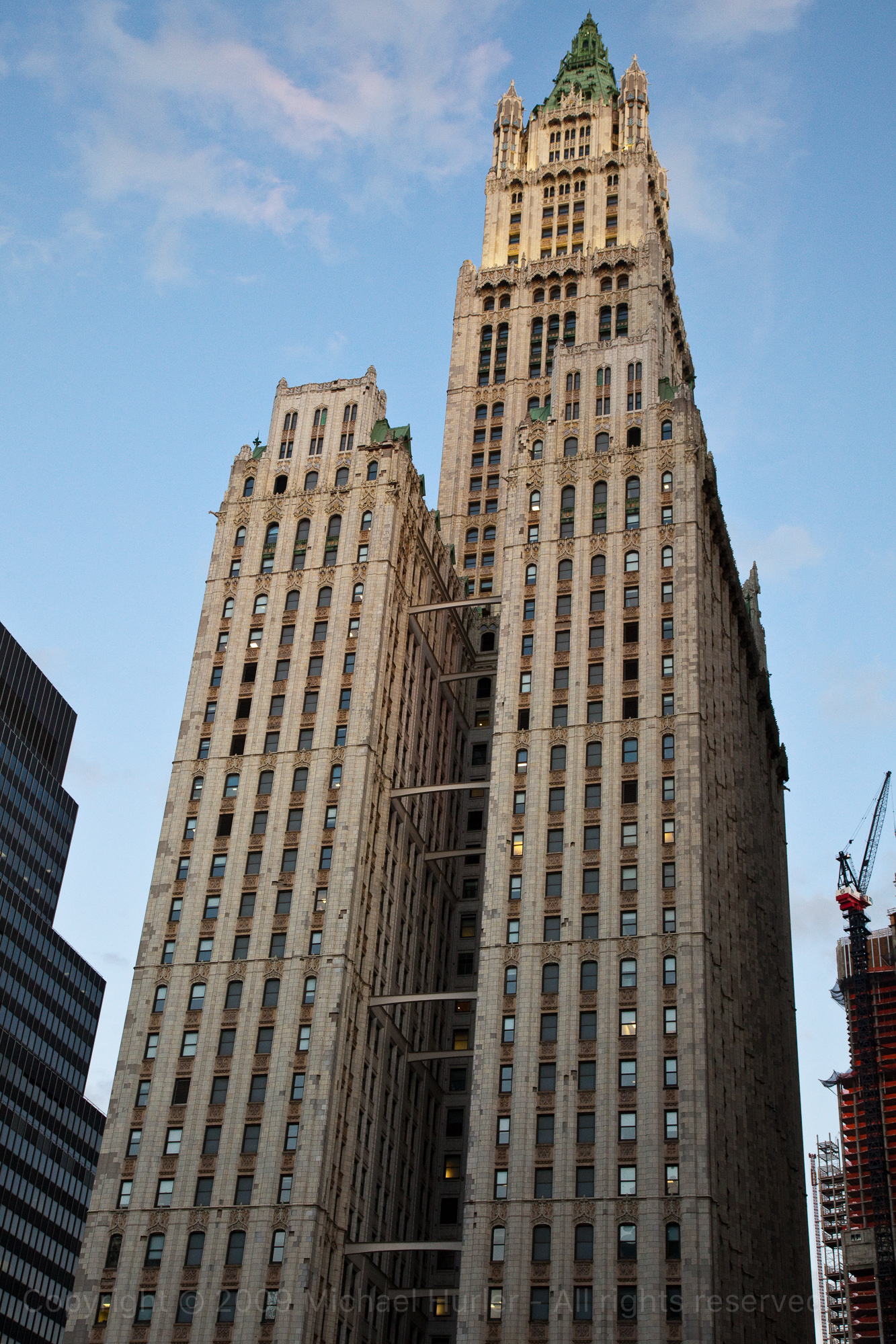 14.09.2009, New York und Chicago, Abendansicht in Downtown