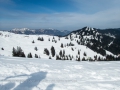 Blick in Richtung Oberstdorf 15.03.2017 Allgäu, Bayern, DINGE, Deutschland, Europa, Frühjahr, Frühling, Grasgehren, Lenz, METEOROLOGIE, Schneeschuhwanderung, Spring, WETTER