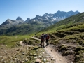 Die AHS im Verwall auf dem Weg von der Neuen Heilbronner Hütte zur Konstanzer Hütte